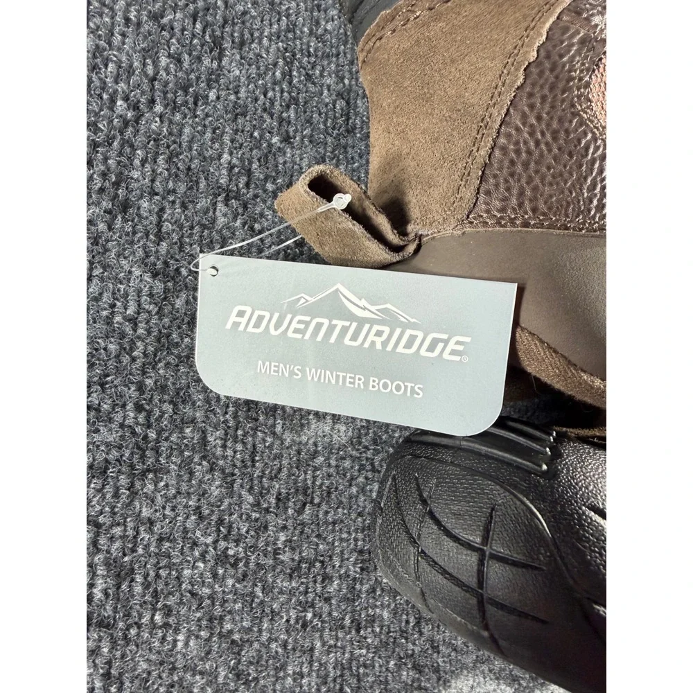 Adventuridge Men's Winter Boots Size 11 Brown‎ Leather Upper 3M Thinsulate NIB